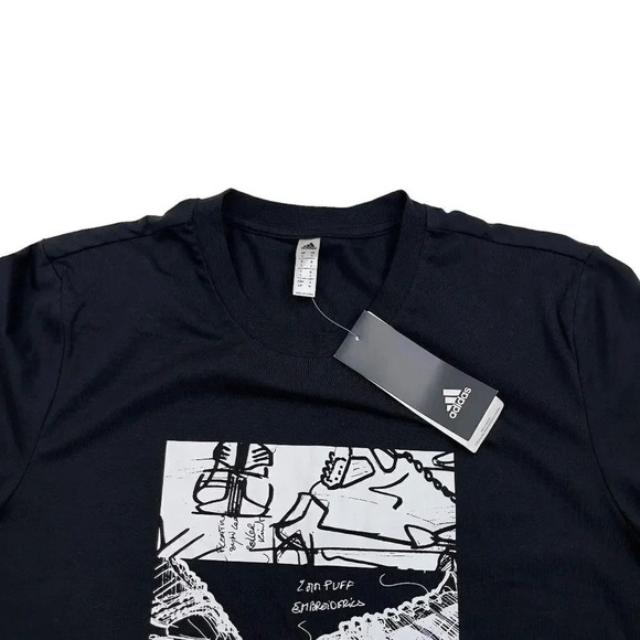 Adidas Black White TMAC Millennium T-shirt Size S - Picture 3 of 8